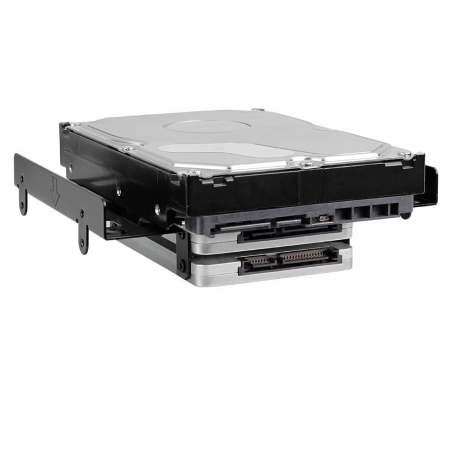Sharkoon 5.25" BayExtension - Storage bay adapter - 5.25" to 3.5" / 2.5" - black - 0
