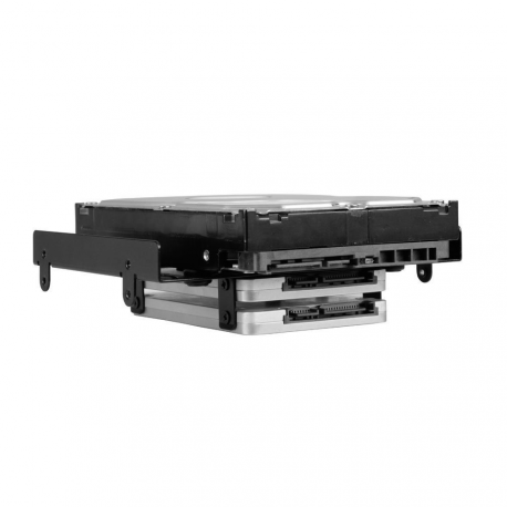 Sharkoon 5.25" BayExtension - Storage bay adapter - 5.25" to 3.5" / 2.5" - black - 2