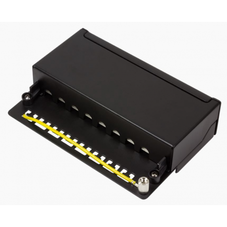 LogiLink Patch Panel Desktop - Patch panel - wall mountable - RJ-45 X 8 - light grey, RAL 7035 - 2