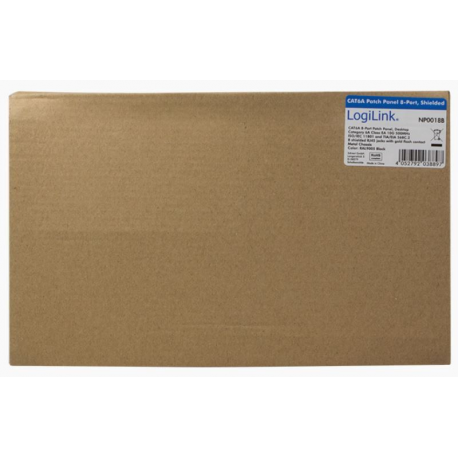LogiLink Patch Panel Desktop - Patch panel - wall mountable - RJ-45 X 8 - light grey, RAL 7035 - 5