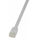 LogiLink SlimLine - Patch cable - RJ-45 (M) to RJ-45 (M) - 25 cm - UTP - CAT 6 - flat - white