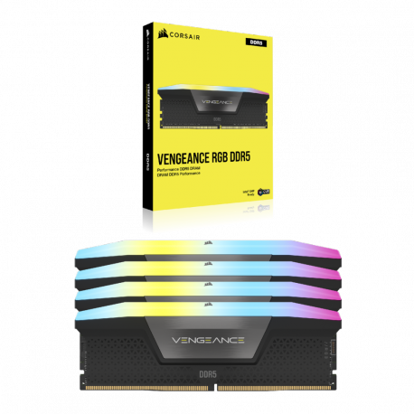 CORSAIR Vengeance RGB - DDR5 - kit - 192 GB: 4 x 48 GB - DIMM 288-pin - 5200 MHz / PC5-41600 - CL38 - 1.25 V - black - 1
