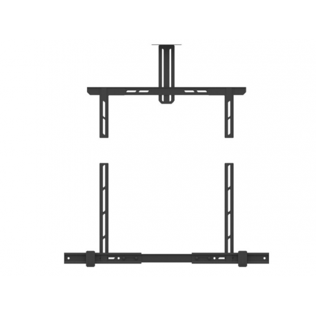 Multibrackets M Universal Soundbar Mount Medium - Mounting kit (wall bracket) - for sound bar - metal - black - screen size: 40"-70" - mounting interface: 600 x 400 mm - 1