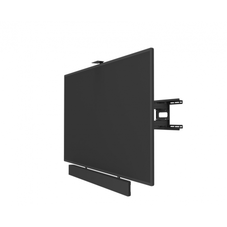 Multibrackets M Universal Soundbar Mount Medium - Mounting kit (wall bracket) - for sound bar - metal - black - screen size: 40"-70" - mounting interface: 600 x 400 mm - 5