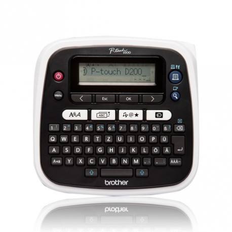 Brother P-Touch PT-D200BW - Labelmaker - B / W - thermal transfer - Roll (1.2 cm) - 180 dpi - up to 20 mm / sec - 2 line printing - 0