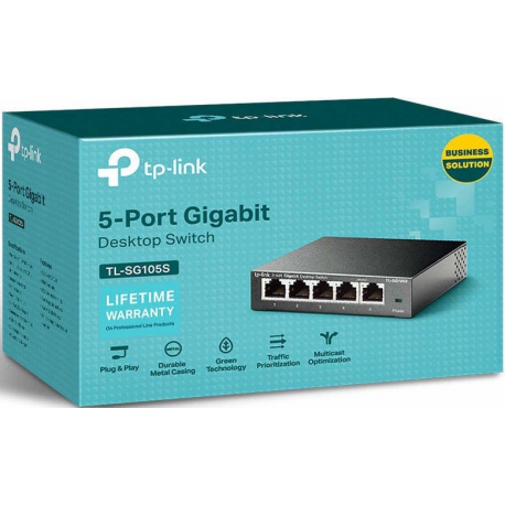 TP-Link TL-SG105S - Switch - 5 x 10 / 100 / 1000 - desktop - 2