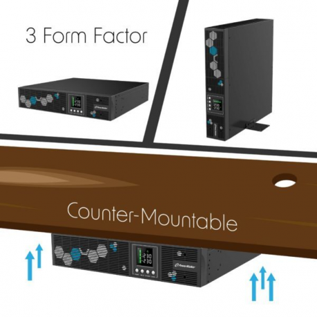 PowerWalker VI 2000 RLP - UPS - 1800 Watt - 2000 VA - 9 Ah - RS-232, USB - output connectors: 8 - 2U - 3