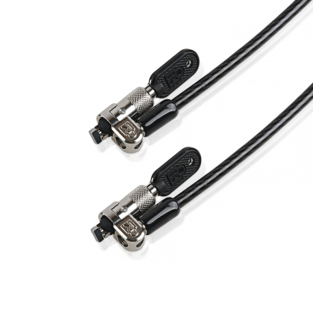 Kensington MicroSaver DS 2.0 Twin Head MasterKey - Security cable lock - for ThinkCentre M70s Gen 3; M70t Gen 3; M80s Gen 3; M90q Gen 2; M90t Gen 3; ThinkPad E14 Gen 3 - 1