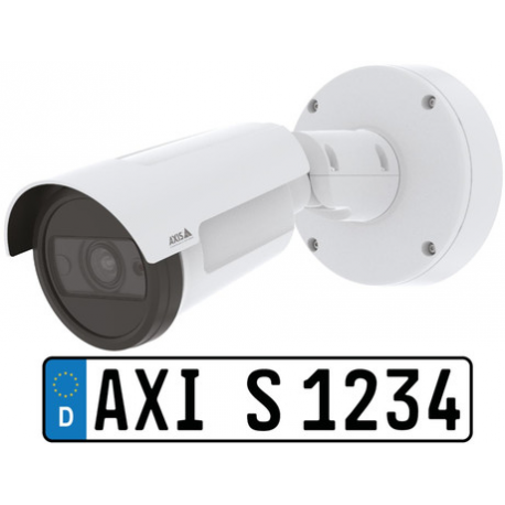 AXIS P14 Series P1465-LE-3 - Network surveillance camera - bullet - outdoor - vandal  /  weatherproof - colour (Day&Night) - 1920 x 1080 - 1080p - vari-focal - audio - wired - LAN 10 / 100 - MJPEG, H.264, H.265 - PoE Class 3 - TAA Compliant - with AXIS License Plate Verifier - 2