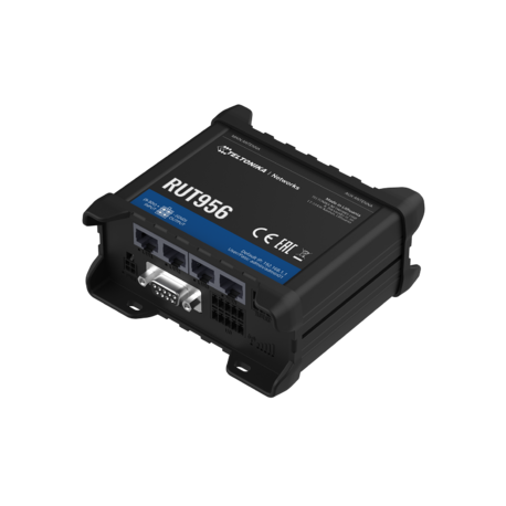 Teltonika RUT956 - Wireless router - WWAN - 3-port switch - Wi-Fi - 3G, 4G, 2G - DIN rail mountable - 0