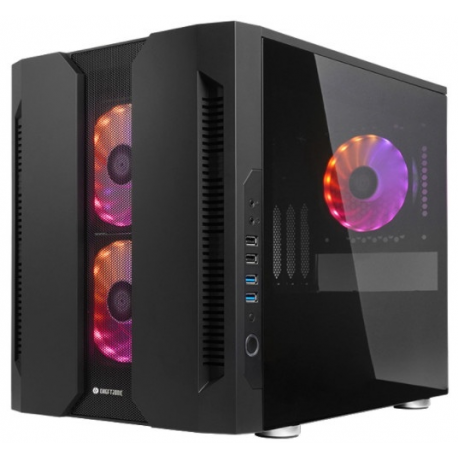 CHIEFTEC GM-02B-OP M2 mATX Gaming Cube 3xTempered glass 3x12cm adressable +5V RGB fan pre-installed 2xUSB 3.0 2xUSB 2.0