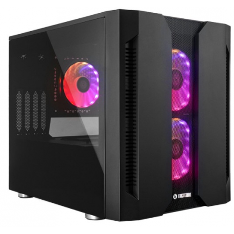 CHIEFTEC GM-02B-OP M2 mATX Gaming Cube 3xTempered glass 3x12cm adressable +5V RGB fan pre-installed 2xUSB 3.0 2xUSB 2.0