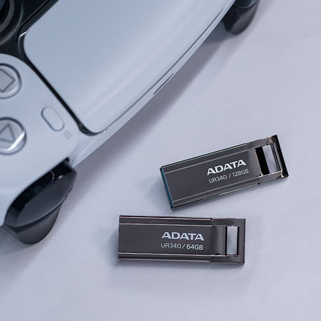 ADATA UR340 - USB flash drive - 128 GB - USB 3.2 Gen 1 - black - 3