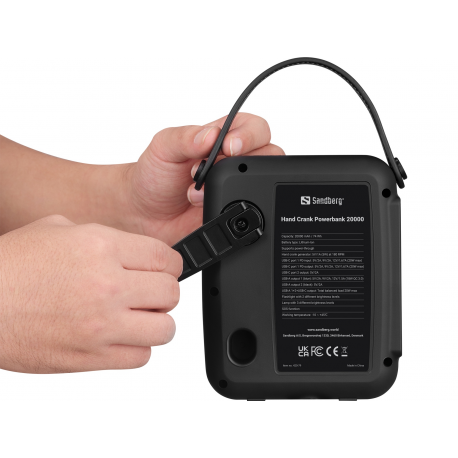SANDBERG Hand Crank Powerbank 20000