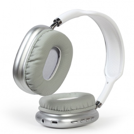 GMB Audio - Headphones with mic - full size - Bluetooth - wireless, wired - 3.5 mm jack - white - 2