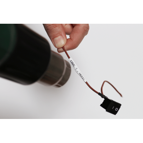 Brother HSe-251E - Black on white - Roll (2.1 cm x 1.5 m) 1 cassette(s) hanging box - heat shrink tube tape - for P-Touch PT-D800W, PT-E550WVP, PT-P700, PT-P750W, PT-P900W, PT-P950NW - 1