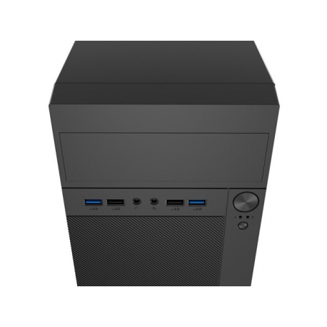 Natec HELIX - Micro tower - micro ATX - no power supply - black - USB/Audio - 6