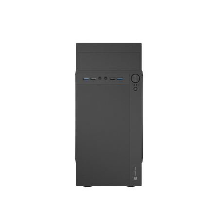 Natec HELIX - Micro tower - micro ATX - no power supply - black - USB/Audio - 8