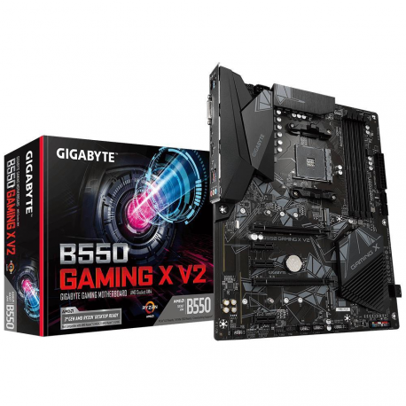 Gigabyte B550 GAMING X V2 - 1.3 - motherboard - ATX - Socket AM4 - AMD B550 Chipset - USB 3.2 Gen 1, USB 3.2 Gen 2, USB-C 3.2 Gen 1 - Gigabit LAN - onboard graphics (CPU required) - HD Audio (8-channel) - 4