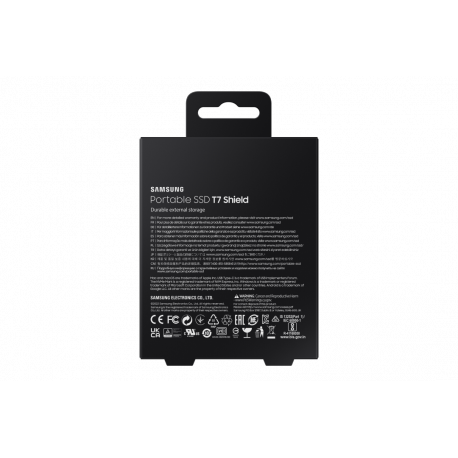 Samsung T7 Shield MU-PE4T0S - SSD - encrypted - 4 TB - external (portable) - USB 3.2 Gen 2 (USB-C connector) - 256-bit AES - black - 16