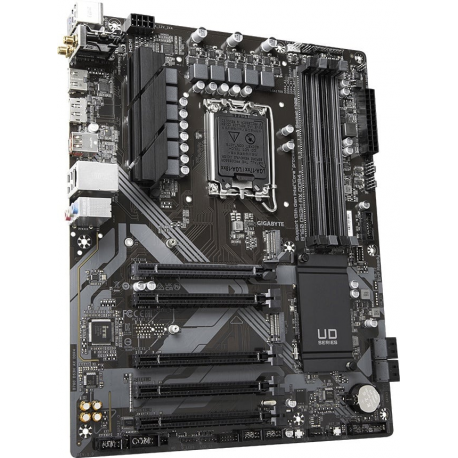 Gigabyte B760 DS3H AX DDR4 - 1.X - motherboard - ATX - LGA1700 Socket - B760 Chipset - USB 3.2 Gen 1, USB 3.2 Gen 2, USB-C 3.2 Gen 2x2 - Gigabit LAN, Wi-Fi - onboard graphics (CPU required) - HD Audio (8-channel) - 1
