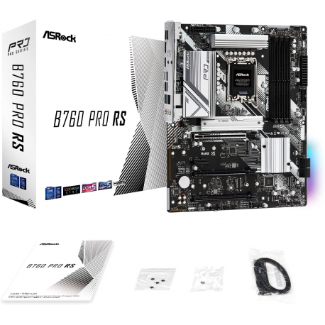 ASRock B760 PRO RS - Motherboard - ATX - LGA1700 Socket - B760 Chipset - USB-C 3.2 Gen2, USB 3.2 Gen 2, USB 3.2 Gen 1 - 2.5 Gigabit LAN - onboard graphics (CPU required) - HD Audio (8-channel) - 0