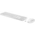 HP 650 - Keyboard and mouse set - wireless - 2.4 GHz - QWERTY - English - white - for Laptop 15-dw1025nk; Pavilion Plus Laptop 14-eh0660nd
