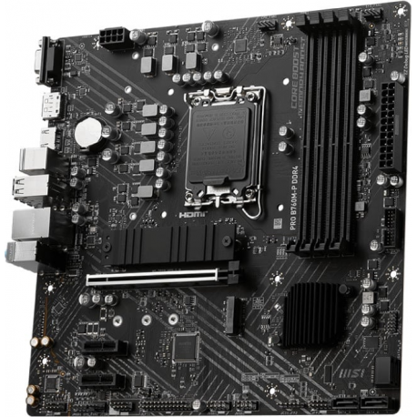 MSI PRO B760M-P DDR4 - Motherboard - micro ATX - LGA1700 Socket - B760 Chipset - USB 3.2 Gen 1, USB-C 3.2 Gen2 - Gigabit LAN - onboard graphics (CPU required) - HD Audio (8-channel) - 2