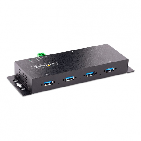 StarTech.com 4-Port Industrial USB 3.0 5Gbps Hub, Rugged USB Hub w / 15kV Air / 8kV Contact ESD and Surge Protection, DIN / Wall / Desk Mountable USB-A Hub, USB Expansion Hub with Locking Ports - Metal Construction (5G4AINDNP-USB-A-HUB) - Hub - industrial - 4 x USB 3.2 Gen 1 - desktop, DIN rail mountable, wall-mountable - 0