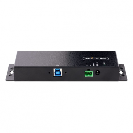 StarTech.com 4-Port Industrial USB 3.0 5Gbps Hub, Rugged USB Hub w / 15kV Air / 8kV Contact ESD and Surge Protection, DIN / Wall / Desk Mountable USB-A Hub, USB Expansion Hub with Locking Ports - Metal Construction (5G4AINDNP-USB-A-HUB) - Hub - industrial - 4 x USB 3.2 Gen 1 - desktop, DIN rail mountable, wall-mountable - 3