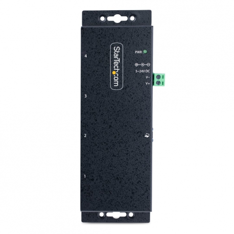 StarTech.com 4-Port Industrial USB 3.0 5Gbps Hub, Rugged USB Hub w / 15kV Air / 8kV Contact ESD and Surge Protection, DIN / Wall / Desk Mountable USB-A Hub, USB Expansion Hub with Locking Ports - Metal Construction (5G4AINDNP-USB-A-HUB) - Hub - industrial - 4 x USB 3.2 Gen 1 - desktop, DIN rail mountable, wall-mountable - 4