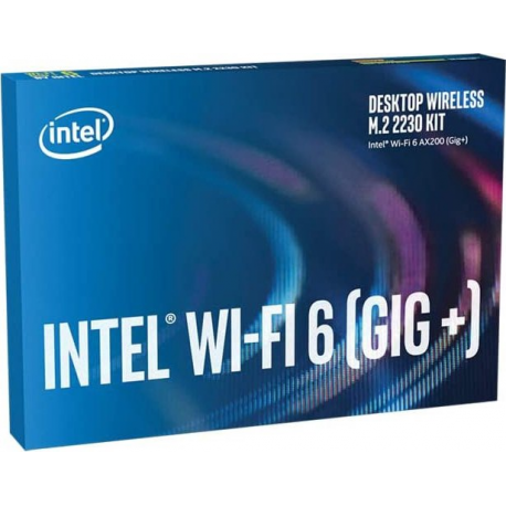 Intel Wi-Fi 6 AX200 - Network adapter - M.2 2230  /  M.2 1216 - Bluetooth 5.0, 802.11ax (Wi-Fi 6) - 0