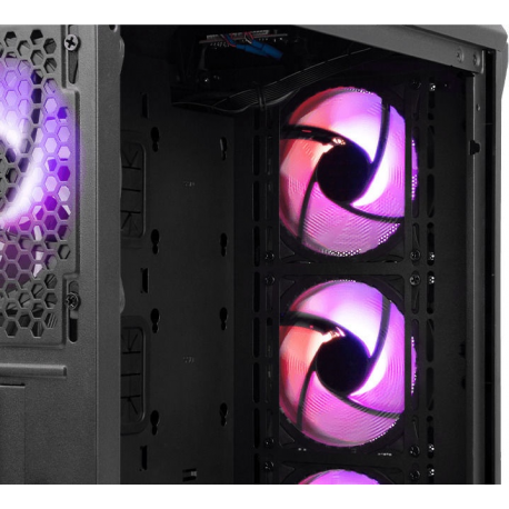 Genesis Irid 503 aRGB - Tower - micro ATX - no power supply (ATX) - black - USB/Audio - 6