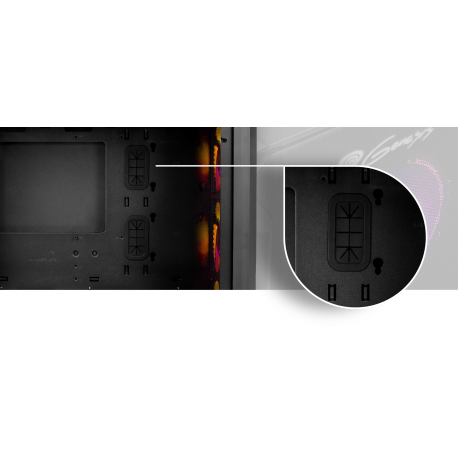 Genesis Irid 503 aRGB - Tower - micro ATX - no power supply (ATX) - black - USB/Audio - 7