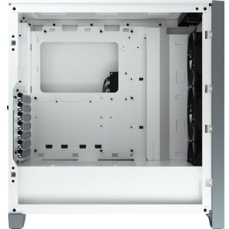 Corsair Tempered Glass Mid-Tower ATX Case iCUE 4000X RGB Side window, Mid-Tower, White, Power supply included No, Steel, Temper