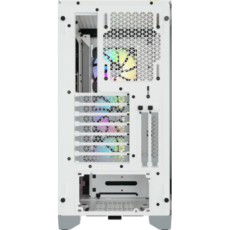 Corsair Tempered Glass Mid-Tower ATX Case iCUE 4000X RGB Side window, Mid-Tower, White, Power supply included No, Steel, Temper
