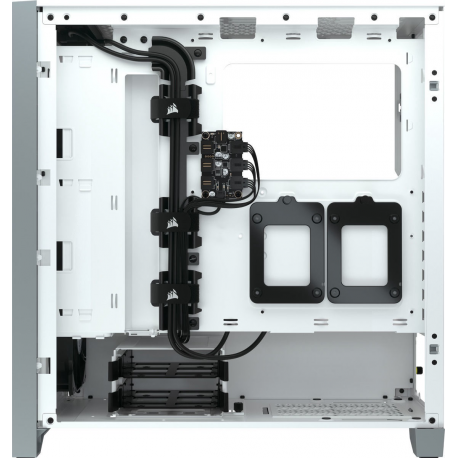 Corsair Tempered Glass Mid-Tower ATX Case iCUE 4000X RGB Side window, Mid-Tower, White, Power supply included No, Steel, Temper