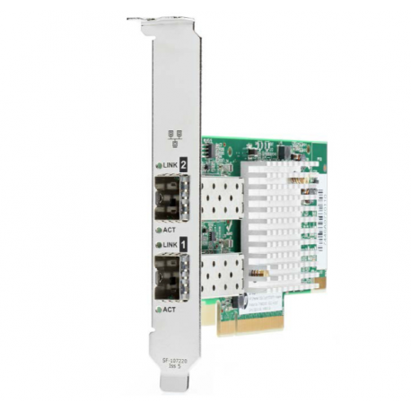 HPE 562SFP+ - Network adapter - PCIe 3.0 x8 - 10 Gigabit SFP+ x 2 - for Apollo 4200 Gen10; Edgeline e920; ProLiant DL360 Gen10 - 0