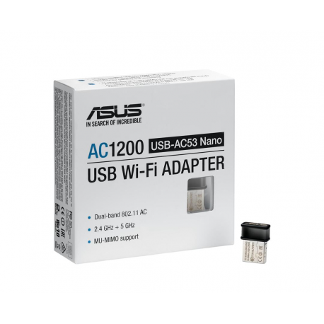 ASUS USB-AC53 Nano - Network adapter - USB 2.0 - 802.11ac - 4
