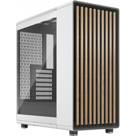 Fractal Design North - Mid tower - ATX - windowed side panel (tempered glass) - no power supply (ATX) - chalk white - USB / Audio - 0