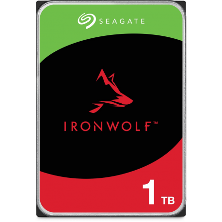 Seagate IronWolf ST1000VN008 - Hard drive - 1 TB - internal - 3.5" - SATA 6Gb / s - 5400 rpm - buffer: 256 MB - 0