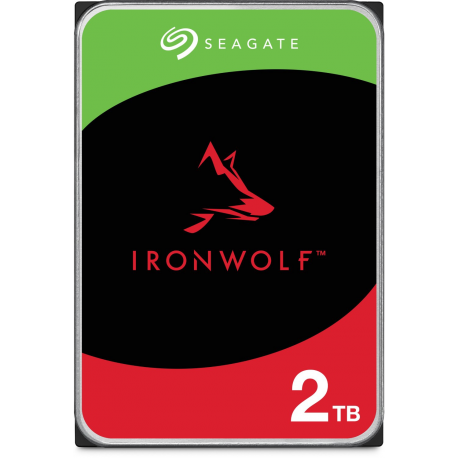 Seagate IronWolf ST2000VN003 - Hard drive - 2 TB - internal - 3.5" - SATA 6Gb / s - 5400 rpm - buffer: 256 MB - with 3 years Seagate Rescue Data Recovery - 0