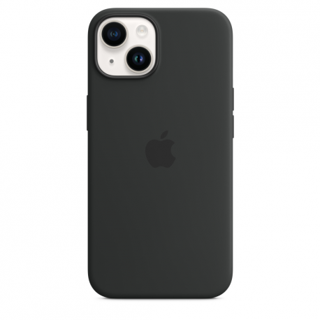 Apple - Back cover for mobile phone - MagSafe compatibility - silicone - midnight - for iPhone 14 - 3