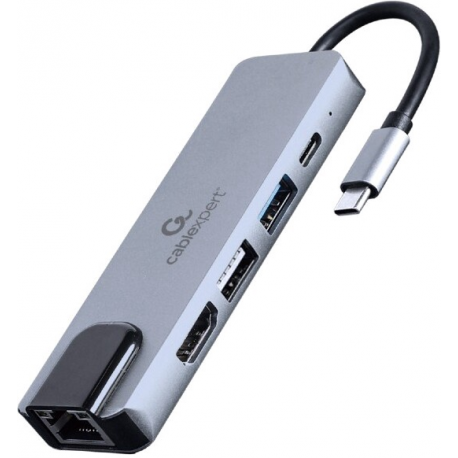 Cablexpert A-CM-COMBO5-04 - Docking station - USB-C 3.1 - HDMI - GigE - 0