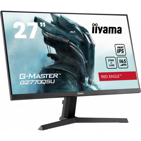 IIYAMA G2770QSU-B1 27inch ETE Fast IPS Gaming G-Master Red Eagle 2560x1440 165Hz 1000:1 400cd/m2 0.5ms HDMI DP USB-HUB 2x3 Speak