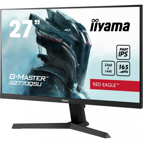 IIYAMA G2770QSU-B1 27inch ETE Fast IPS Gaming G-Master Red Eagle 2560x1440 165Hz 1000:1 400cd/m2 0.5ms HDMI DP USB-HUB 2x3 Speak