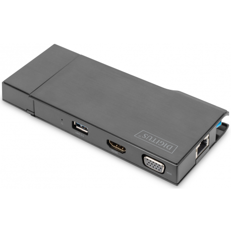DIGITUS DA-70894 - Docking station - USB 3.0 - VGA, HDMI - GigE - 0