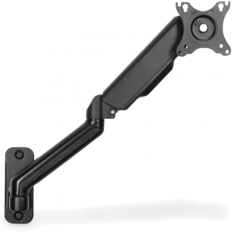 DIGITUS - Mounting kit (wall mount) - for LCD display/ curved LCD display - gas spring, swivel arm - plastic, aluminium, steel - black - screen size: 17"-32" - 3