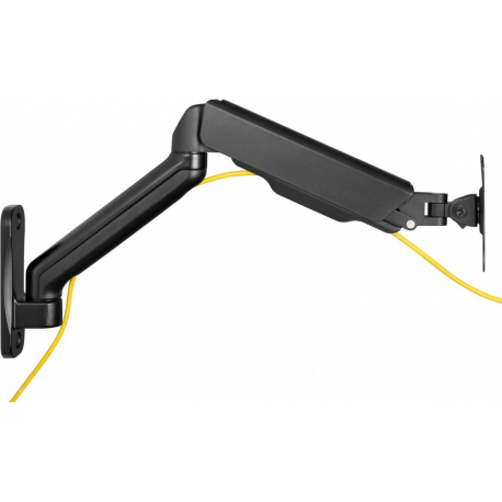 DIGITUS - Mounting kit (wall mount) - for LCD display/ curved LCD display - gas spring, swivel arm - plastic, aluminium, steel - black - screen size: 17"-32" - 5