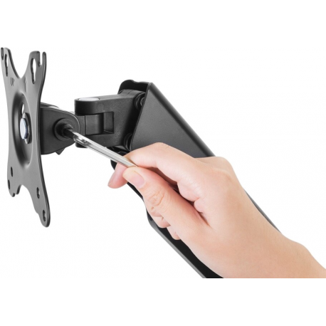 DIGITUS - Mounting kit (wall mount) - for LCD display/ curved LCD display - gas spring, swivel arm - plastic, aluminium, steel - black - screen size: 17"-32" - 6